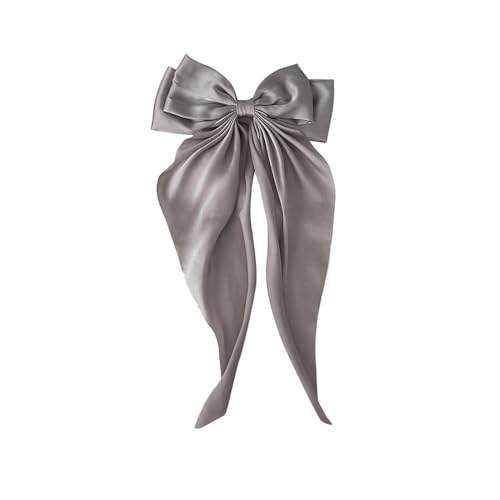 Anstecknadeln Brosche Haarspange mit Schleife, langes fließendes Band, großer Vintage-Hinterkopf-Top-Clip, japanisches schwarzes Studenten-Accessoire Kerzen Schmuck (B, One Size) von Generisch