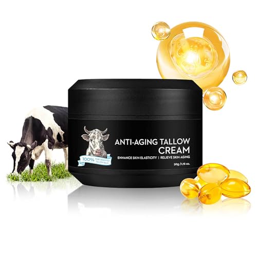 Anti-Aging-Gesichtscreme für Männer mit Rindertalg, straffende Pflege gegen Falten und Zeichen der Hautalterung, intensiv hydratisierend mit langanhaltendem Schutz von Generisch