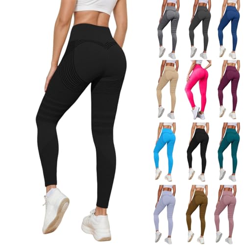 Anti Cellulite Leggings Damen Cellumove 3D Lang Blickdicht Kompressions Booty Lifting Shaping Yogahose Hohe Taille Fitness Sporthose Stretch Leicht High Waist Push Up Yoga Hose Bequem Pants von Generisch