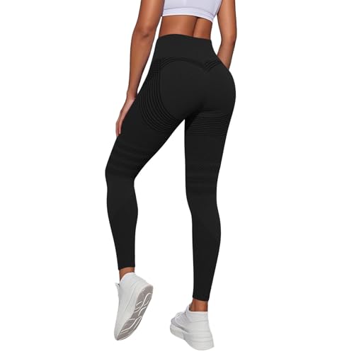 Anti Cellulite Leggings Damen High Waist Elastische Sporthose Lang Blickdicht Kompressions Yogahose, Po Push-up Hose, Shape Fitness Hose für Gym Sport Yoga Anti Cellulite Leggings Damen High Waist Elastische Sporthose Lang Blickdicht Kompressions Yogahose, Po Push-up Hose, Shape Fitness Hose für Gym Sport Yoga von Generisch