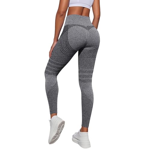 Anti Cellulite Leggings Damen Lang Blickdicht Kompressions Cellulite Scrunch Leggings Push Up Booty Lifting Shaping Yogahose Hohe Taille Fitness Sporthose Stretch Leicht Yoga Hose Bequem Pants Lila s von Generisch