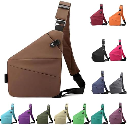 Anti Diebstahl Tasche, Damendiebstahlsichere UmhäNgetasche, Männerhandtasche, Diebstahlsichere Reisetasche, Brusttasche aus Nylon für Damen und Herren, leicht, einfach und mit großem Fassungsve von Generisch