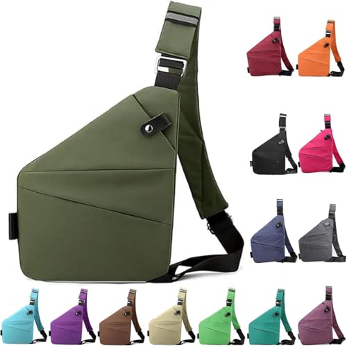 Anti Diebstahl Tasche, Damendiebstahlsichere UmhäNgetasche, Männerhandtasche, Diebstahlsichere Reisetasche, Brusttasche aus Nylon für Damen und Herren, leicht, einfach und mit großem Fassungsve von Generisch