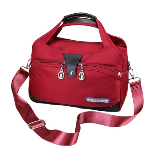 Anti-Diebstahl-Umhängetasche, mehrere Taschen, wasserdichte Umhängetasche, Kuriertasche, lässige Umhängetasche für Damen, Kastanienrot, Refer to description von Generisch