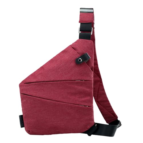 Anti -Diebstahl -Umhängetasche - Multi -Kompartiment -Brustpackung, Männer crosbody Reisetaschen | Sichere Sling -Rucksack Leichte Outdoor -Daypacks, kompakte Wanderbeutel, Reiseboten -Organisator -W von Generisch