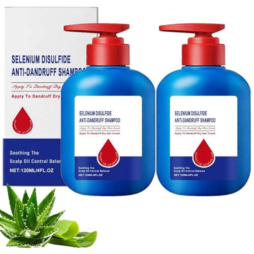 Anti Schuppen Shampoo, Scalp Cleansing, Selenium Disulfide Oil Control Dandruff Hair Care, 95% Weniger Schuppen Nach nur 15 Tagen for Men And Women,Refreshing Oppose-Dandruff Cleansing,120ML (2PC) von Generisch