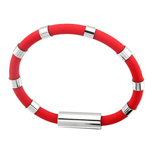 Antistatisches Armband für Damen und Herren, Handgelenke, antistatisches Silikonarmband mit 8 Schlaufen, Körperstatischer Anionen, Handschlaufe für Joggen, Winter, zum Entfernen von Elektrostatik von Generisch