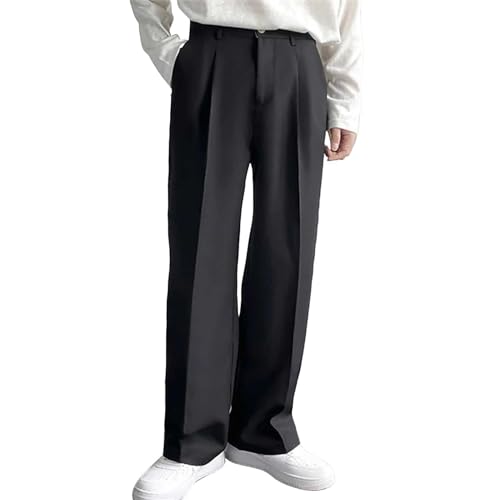 Anzughose Herren Hohe Taille Stoffhose Mit Weites Bein MäNner Formal Business Pants Klassiche Anzughosen Mit Taschen Loose Fit Chino Hose Elegant High Waist Lang Cargohose Straight Ausgebeulthose Anzughose Herren Hohe Taille Stoffhose Mit Weites Bein MäNner Formal Business Pants Klassiche Anzughosen Mit Taschen Loose Fit Chino Hose Elegant High Waist Lang Cargohose Straight Ausgebeulthose von Generisch