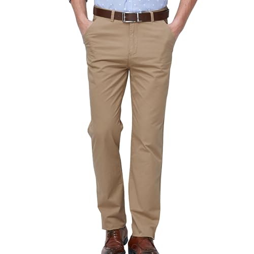 Anzughose Herren Stretch 4XL Freizeithose Herren Leicht Dünn Baumwolle Arbeitshose Slim Fit Golfhosen Einfarbig Business Hose Gerade Leggings Basic Chinohose Elegante Schlupfhose Casual Loungehose von Generisch