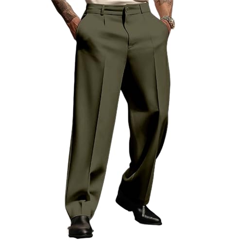 Anzughose Herren Stretch Bundfalte Stoffhose Herren Schwarz Wide Anzughose Baggy Businesshose Stilvolle Freizeithose Einfarbig Sporthose Mit Taschen Gerade Hose Leichte Luftige Weite Beine Hose Anzughose Herren Stretch Bundfalte Stoffhose Herren Schwarz Wide Anzughose Baggy Businesshose Stilvolle Freizeithose Einfarbig Sporthose Mit Taschen Gerade Hose Leichte Luftige Weite Beine Hose von Generisch