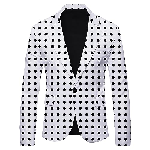 Anzugjacke Herren Modern - Sakko Herren Slim Fit Punkten Blazer Regular Fit Fashion Passform Anzug Jacke Revers Anzugjacken Mit Ein Knopf Modisch Freizeit Oberteil Weich Leicht Herrensakko Herrenjacke Anzugjacke Herren Modern - Sakko Herren Slim Fit Punkten Blazer Regular Fit Fashion Passform Anzug Jacke Revers Anzugjacken Mit Ein Knopf Modisch Freizeit Oberteil Weich Leicht Herrensakko Herrenjacke von Generisch