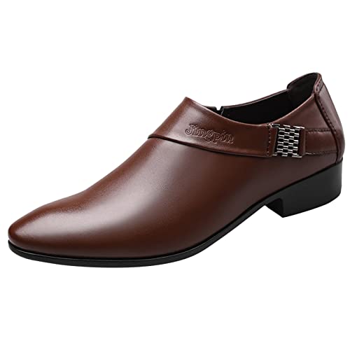 Anzugschuhe Herren Schwarz Schlupfschuhe mit spitzer Zehenpartie Schuhe Elegante Businessschuhe Klassischer Hochzeitsschuhe Schlichter Casual Berufsschuhe Bequeme Arbeitsschuhe Freizeitschuhe Anzugschuhe Herren Schwarz Schlupfschuhe mit spitzer Zehenpartie Schuhe Elegante Businessschuhe Klassischer Hochzeitsschuhe Schlichter Casual Berufsschuhe Bequeme Arbeitsschuhe Freizeitschuhe von Generisch