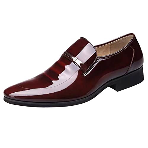 Anzugschuhe Herren Schwarz Slipper Businessschuhe mit spitzer Zehenpartie Schlupfschuhe Mokassins Elegante Hochzeitsschuhe Klassischer Berufsschuhe Schlichter Arbeitsschuhe Bequeme Freizeitschuhe Anzugschuhe Herren Schwarz Slipper Businessschuhe mit spitzer Zehenpartie Schlupfschuhe Mokassins Elegante Hochzeitsschuhe Klassischer Berufsschuhe Schlichter Arbeitsschuhe Bequeme Freizeitschuhe von Generisch
