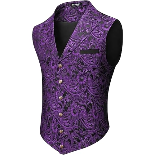 Anzugweste für Herren Revers Slim Fit Anzug Elegant Trachtenweste Mittelalter Klassisch Weste mit 6 Knöpfen Trachtenwesten Business Schwarze Westen Oktoberfest Jacquard Einfarbige Herrenwesten Anzugweste für Herren Revers Slim Fit Anzug Elegant Trachtenweste Mittelalter Klassisch Weste mit 6 Knöpfen Trachtenwesten Business Schwarze Westen Oktoberfest Jacquard Einfarbige Herrenwesten von Generisch