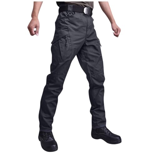 Arbeitshosen Männer Elastische Taille Latzhose Herbst Pants Camping Stilvoll Jogginghose Zip Off Outdoor Hosen Für Herren Frühlingshaft Angelhose Arbeit 2#grau M Hose von Generisch