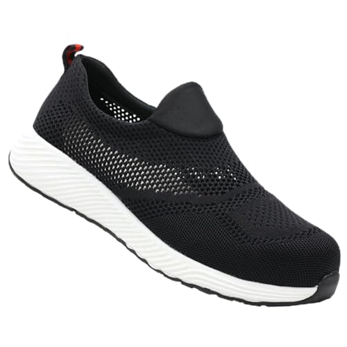 Arbeitsschuhe Herren Sicherheitsschuhe Atmungsaktive rutschfeste Leichte Stahlkappenschuhe Antishock Anti-Smashing Bequeme -Numeric_45 von Generisch