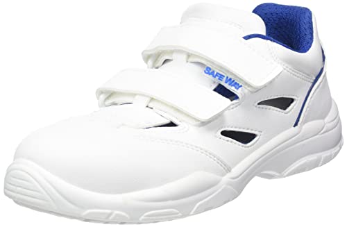 Arbeitsschuhe Sicherheitsschuhe weiß LOTUS20 S1 rutschhemmend mit Klettverschluß MIT Schutzkappe waschbar (Numeric_43) von Generisch