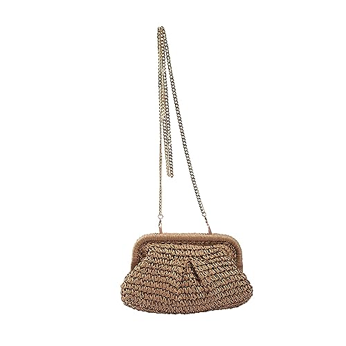 Arbeitstasche für Damen, groß, modisch, Bonbonfarben, Clutch, Schultertasche, Kette, Segeltuch, Leder, Kuriertasche für Herren, khaki, Einheitsgröße von Generisch