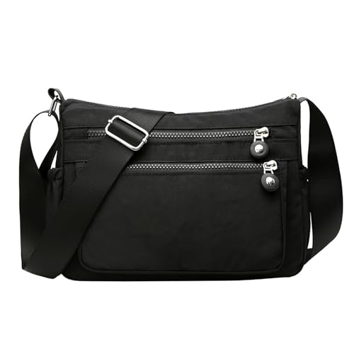 Arbeitstasche für Lehrer, Umhängetasche, modische Umhängetasche, lässige Tasche, Handtasche für Damen, Kuriertasche mit Wasserhalter, Schwarz , Einheitsgröße von Generisch