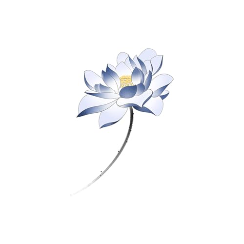Arm-Aufkleber in blauer Lotusfarbe, nicht reflektierend, wasserfest, realistisch, wegwerfbar, farbecht, waschbar und langlebig. Gefälschte temporäre Tattoos(2pcs) von Generisch