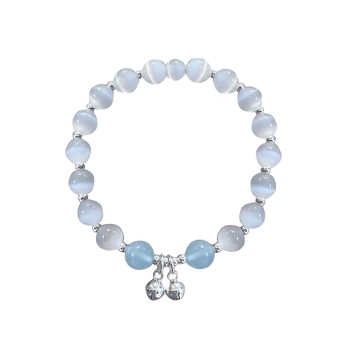 Armband Echte Steine Design Grey Hand String All Matching Temperament Student Armbänder Rockig (Blue, One Size) von Generisch