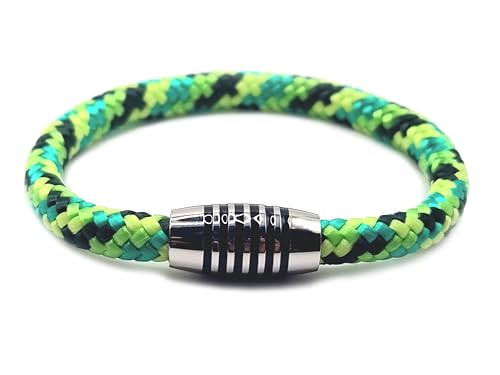 Armband "Gecko" aus farbintensiven Paracord-Segeltau mit schwarz emailliertem Edelstahlmagnetverschluss (19.0) von Generisch
