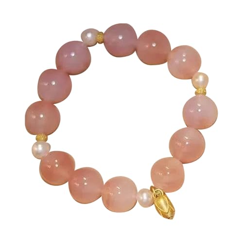 Armband für Damen, chinesisches Jade-Perlenarmband für Frau, Opa, Mutter, Vater, tägliches Tragen, lustige baumelnde Ohrringe für Frauen, Einheitsgröße, Harz, Kein Edelstein von Generisch