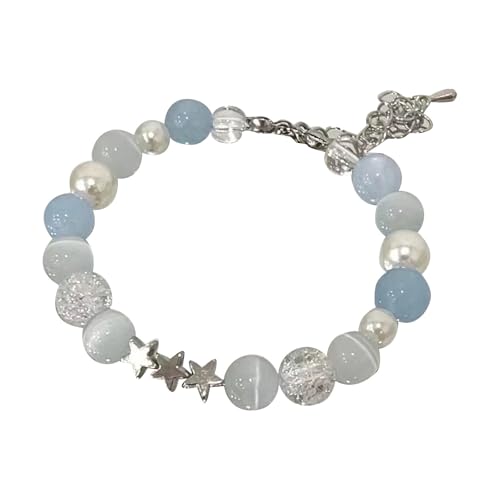 Armband für Damen, chinesisches Jade-Perlenarmband für Frau, Opa, Mutter, Vater, tägliches Tragen, lustige baumelnde Ohrringe für Frauen, Einheitsgröße, Harz, Kein Edelstein von Generisch