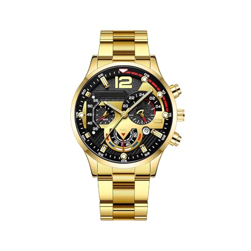 Armbanduhr Atmosphärische Herrenuhr Business Wear Uhr Casual und Herrenmode Uhr Elegante Herrenuhr Armbanduhr Band (B, One Size) von Generisch