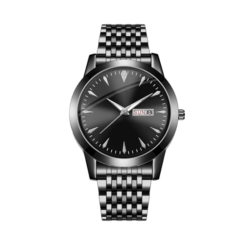 Armbanduhr Herren Herrenuhr Business Wear Luxusuhr Casual Edelstahl Nachtlicht Herren Zweifarbige Uhr Kinder Armbanduhr Gummiarmband (A, One Size) von Generisch