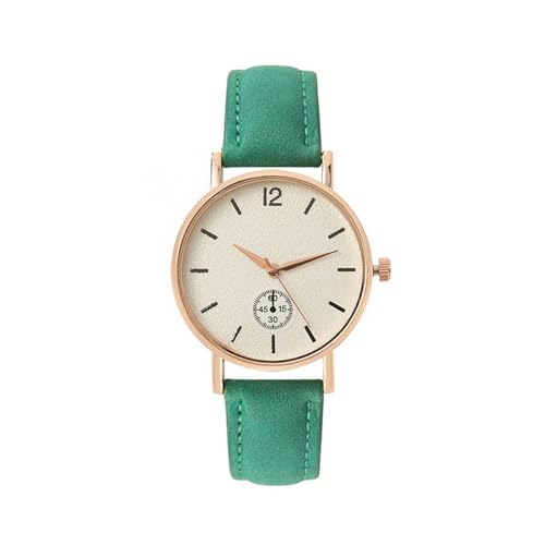 Armbanduhr Herren Klassische Damenuhr mit gut lesbarem Zifferblatt und stylischem Retro-Armband. Runde Damenuhr im Retro-Stil mit kleinem Ziffernblatt (C, One Size) von Generisch