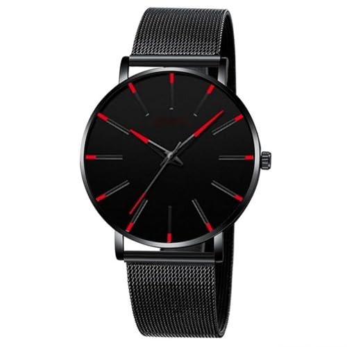 Armbanduhr Herren Modische Mesh-Gürteluhr, Herrenuhr, Bunte Skala, Herrenuhr, Business-Quarzuhr, Mesh-Gürtel Damen Sportuhr Wasserdicht Klein (C # 4, One Size) von Generisch