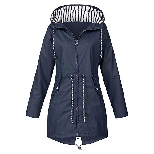Armee Grün Regenjacke Damen Wasserdicht Atmungsaktiv Mit Kapuze Leicht Faltbar Übergangsjacke xxl Outdoorjacke Mit Verstellbare Kordelzug-Taille Hardshelljacke Sportjacke Stadionjacke Übergröße Rosa von Generisch