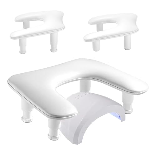 Armlehne für Nägel Tech – 3 Gänge verstellbare Höhe ergonomische Handauflage – platzsparende Armlehne Ständer Handauflage Kissen für Anfänger von Generisch