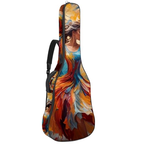 Art Abstract Dancing Girl Akustikgitarrentasche mit verstellbarem Schultergurt, Gitarrentasche mit Rückenaufhänger, geeignet für E-Gitarren, Bassgitarren, klassische Gitarren, Ukulele, Kunst Art Abstract Dancing Girl Akustikgitarrentasche mit verstellbarem Schultergurt, Gitarrentasche mit Rückenaufhänger, geeignet für E-Gitarren, Bassgitarren, klassische Gitarren, Ukulele, Kunst von Generisch