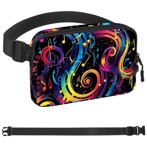 Artistic Notes Gürteltasche für Damen und Herren, Gürteltasche mit verstellbarem Riemen, modische Umhängetasche für Reisen, Outdoor, Laufen, Wandern, mehrfarbig, 4 x 23 x 15 cm, mehrfarbig, von Generisch