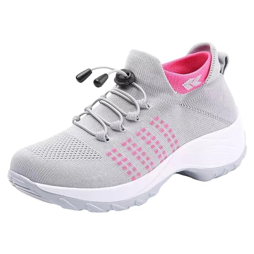 Artvive Orthopädische Schuhe Modische Sockenschuhe Mesh-Tennis-Sneaker Ultra-Bequeme atmungsaktive Wanderschuhe Orthofit Komfortschuhe Ergonomische Schrnerzlindernde Komfort-Schuhe für Damen von Generisch