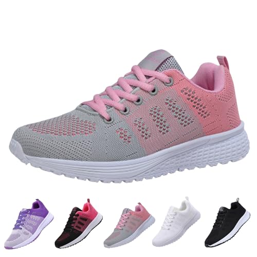 Atmungsaktiv Turnschuhe SchnüRer Leichte StraßEnlaufschuhe Komfortabel Sportschuhe StoßFest Walkingschuhe Outdoor Athletisch Sneaker FüR Gym Jogging-Sneaker Bequem Freizeitschuhe von Generisch