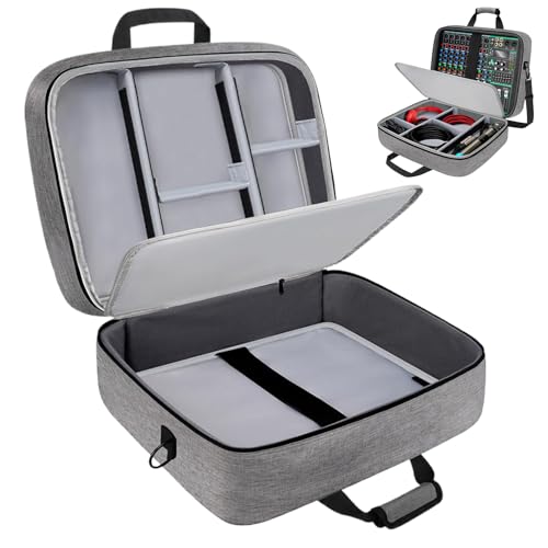 Audio Mixer Bag, Dj Equipment Case, Sound Gear Organizer,15.75x12.99x6.1 Inches, Adjustable Compartment Interior, Scratch Protective Shell, Ideal for Podcasts Gigs Studio Travel von Generisch