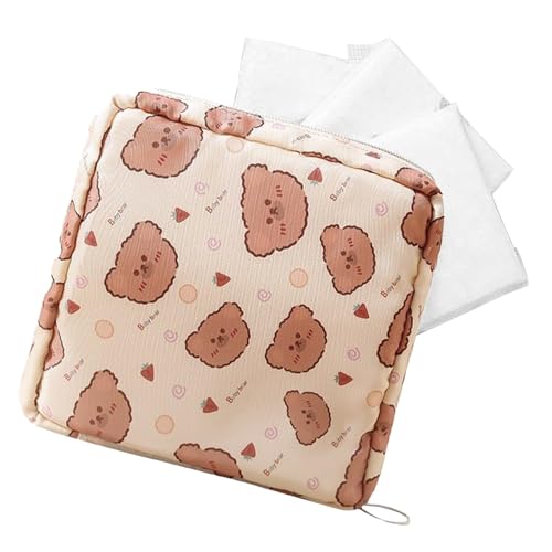 Aufbewahrungstasche für Damenbinden, niedliche Damenbinden, Serviettenaufbewahrungstasche, kleine süße Damenbindentasche, tragbare Mädchen-Tasche für Slipeinlagen, Damenbinden, kleine Tampons, 10,2 x von Generisch