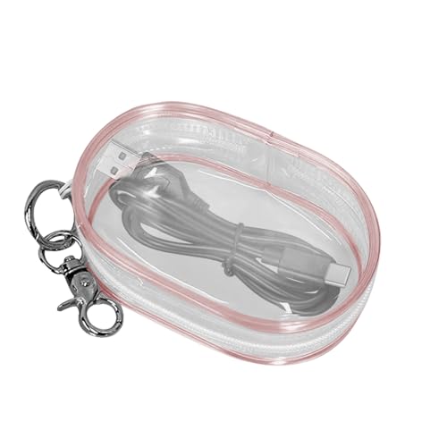 Aufbewahrungstasche für Ladekabel, transparent – transparente tragbare Kabel-Organizer-Tasche | kompakte Kopfhörer-Aufbewahrungsbox, mobiles Ladekabel-Aufbewahrungstasche von Generisch