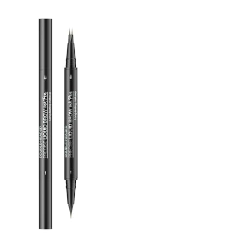 -Augenbrauenstift, natürlicher Augenbrauenstift -Doppelseitiger flüssiger mit Pinsel,Augenbrauen-Tönungsstift mit 2-Gabel-Spitze und präziser Spitze, langanhaltendes Make von Generisch