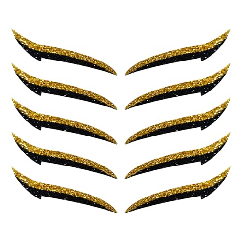 Augenliner Sticker - Lidschatten Wimpern Aufkleber | Tragbarer Lidschatten Aufkleber Für Reise Und Bühne 10 Stück Wasserfester Eyeliner Streifen von Generisch