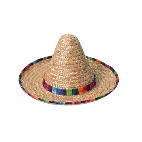 Authentischer Mexikanischer Sombrero Für Feste Veranstaltungen, Leichter Bequemer Hut Mit Traditionellem Besatz Für Erwachsene von Generisch