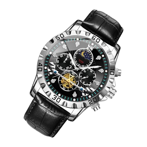 Automatische Uhr, Männer Uhren,Stilvolle automatische Uhren für Männer | Multifunktionales Modezubehör, wasserdichte mechanische Uhr für Geschäftstreffen von Generisch