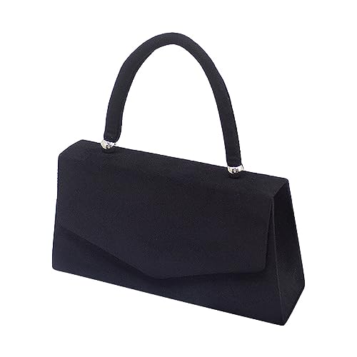 Autositz Halterung Für Taschen Damen-Tasche aus Wildlederimitat, Henkel, Handtasche, Party, Hochzeit, Rennen Lederschürze Grillen Mit Taschen (Black, One Size) von Generisch