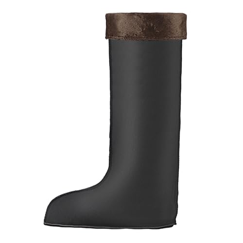 Autumn And Winter Rain Boots Men's Cotton Cover Men And Women Plus Velvet Thick Warm Cold Proof Rain Boots Rubber Shoes Cotton Socks Regenüberschuhe (Khaki, 44) von Generisch