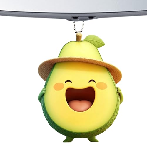 Avocado-Anhänger aus Acryl, Avocado-Anhänger - Süße Acryl-Lebensmittelanhänger Avocado-Schlüsselanhänger | 2D-Avocado-Freundschafts-Schlüsselanhänger, Acryl-Lebensmittelanhänger für Valentinstag, Weih von Generisch