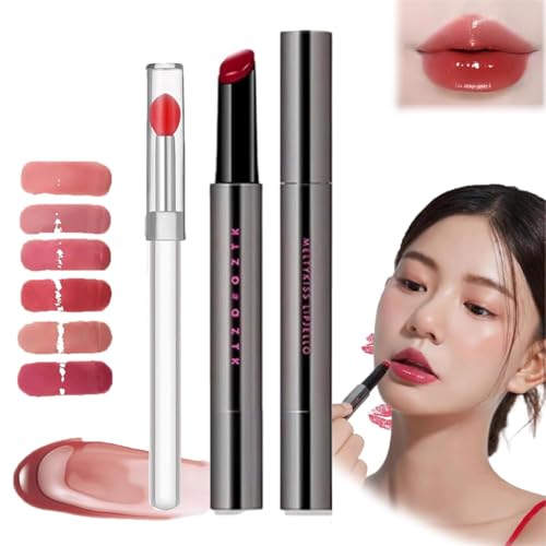 Aztk Jelly Gloss Lipstick, Mirror Hydrating Lip Gloss, Long Lasting Moisturizing Tinted Lip Balm, Waterproof Non-Fading Lipstick (MJ04) von Generisch