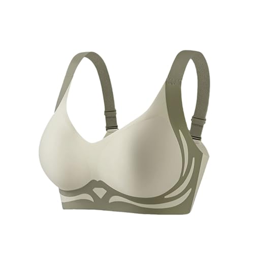 BH Damen Ohne Bügel Push Up Comfy Große Brüste Seamless Größen Starker Halt Für Yoga Jogger Laufen Sport Set Nahtloser Neckholder In Übergröße Bustier 95A Baumwolle Gym Top mit Cups Büstenhalter von Generisch